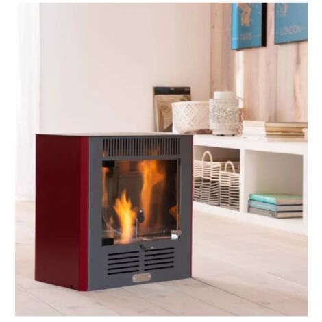 stufa a bioetanolo tecno air system "mini ruby" bordeaux 2,3 kw