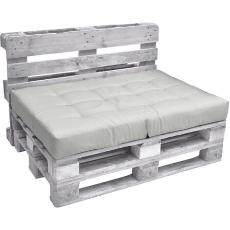 Beautissu Cuscino per Seduta di Divano Pallet Eco Elements - per divanetti con bancali di Legno	Grigio chiaro, 120x80x15 cm
