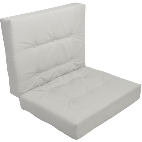 Beautissu Cuscino per Seduta di Divano Pallet Eco Elements - per divanetti con bancali di Legno	Grigio chiaro, 120x80x15 cm
