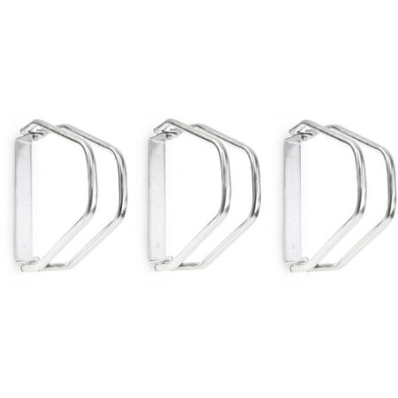 3x Set Rastrelliera Portabici, Doppio Montaggio a Parete, Supporto a Muro, H x L x P: 32,5 x 9 x 28,5 cm, Argento