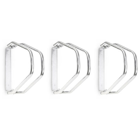 3x Set Rastrelliera Portabici, Doppio Montaggio a Parete, Supporto a Muro, H x L x P: 32,5 x 9 x 28,5 cm, Argento