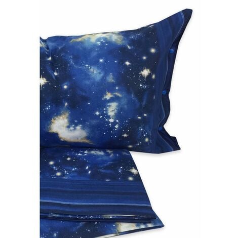 COMPLETO LENZUOLO LENZUOLA GALASSIA LUNA LUNARE 1 PIAZZA