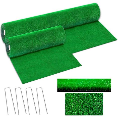 Erba Sintetica drenante 7mm Prato Sintetico Alta qualita 100% Made in Italy - 2 metri x 3 metri