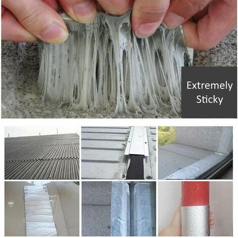 Nastro in alluminio super impermeabile in gomma butilica per edilizia Packaging - 100mm x 5M