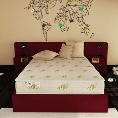 Baldiflex Materasso Memory Foam 23 cm Easy Super Top con fodera Aloe Vera Piazza e mezza misura 120x190 cm