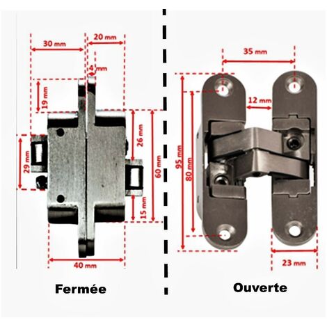 Cerniera invisibile "KLOSE Besser" in alluminio 3D - Colore Acciaio inox Satinato.  Destra