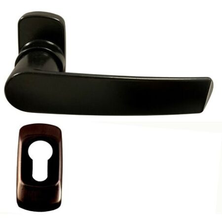 Coppia di maniglie "AYDAN" KLOSE + 2 Rose NERO Alluminio