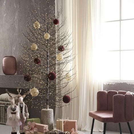 Albero luminoso "Faggio" con rami a microled luce calda da interno ed esterno -120 cm / Bianco