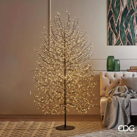 Albero luminoso "Faggio" con rami a microled luce calda da interno ed esterno -120 cm / Bianco