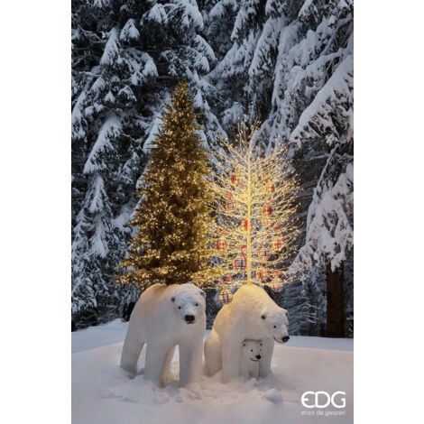 Albero luminoso "Faggio" con rami a microled luce calda da interno ed esterno -120 cm / Bianco