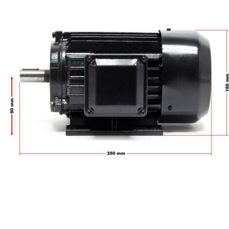 Wiltec Motore elettrico trifase asincrono, 400V, 2 poli 2,2 kW (3CV), avvolgimento in alluminio, montaggio B3