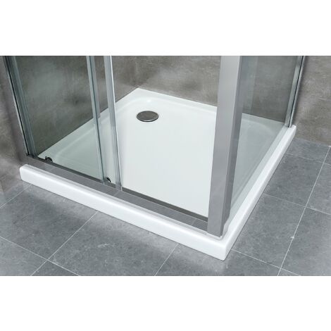 Box doccia angolare parete fissa e porta scorrevole reversibile vetro 6 mm 77,5-80 ANTA FISSA + PORTA 115-120