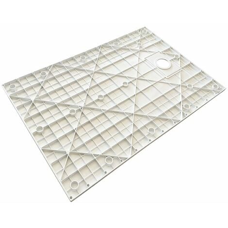 Piatto Doccia In SMC Vetroresina Effetto Pietra H 2,6 Cm Con Piletta Di Scarico Inclusa 70-170 Bianco
