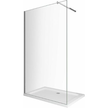 Parete doccia 8 MM Walk in Reversibile Altezza 200 CM 90 regolabile 88-90