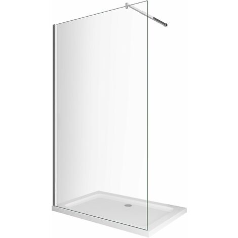Parete doccia 8 MM Walk in Reversibile Altezza 200 CM 90 regolabile 88-90