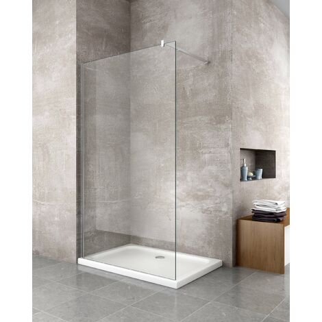 Parete doccia 8 MM Walk in Reversibile Altezza 200 CM 90 regolabile 88-90