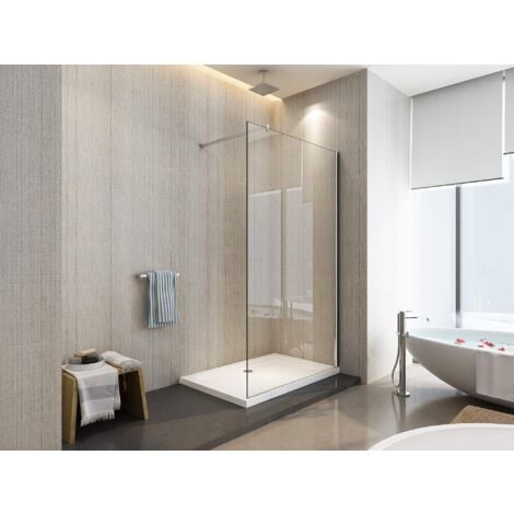 Parete doccia 8 MM Walk in Reversibile Altezza 200 CM 90 regolabile 88-90