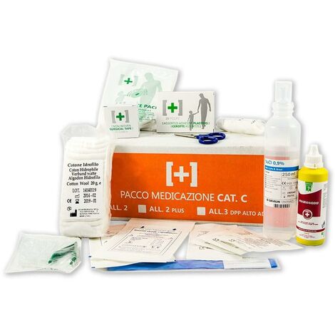 Kit di reintegro allegato 2 per cassetta medica pronto soccorso meno 3 dip