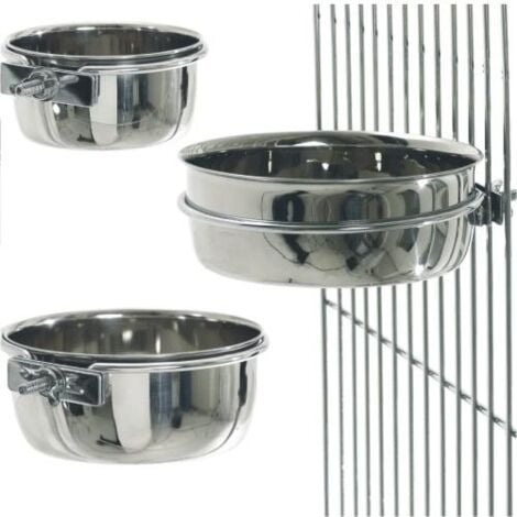 Abbeveratoio in acciaio inox per gabbia DIFFERENTE DIFFERENTE DIFFERENTE DIFFERENTE DIFFERENTE GABBIA 900 ML GABbia