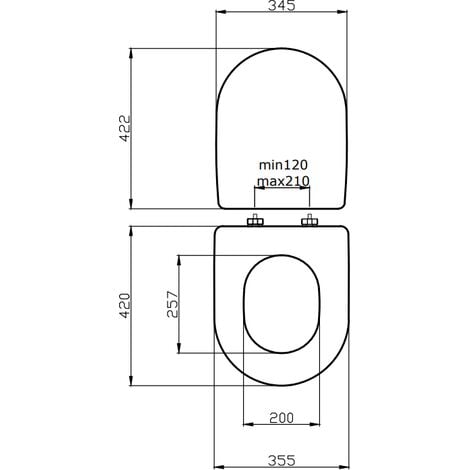 Sedile Tavoletta Wc Per Modello Di Vaso Esedra In Finitura Bianco
