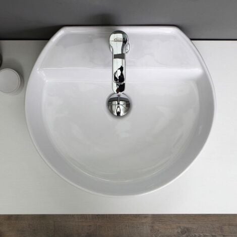 Mensola Di Appoggio Per Lavabo Bianco Spazzolato 60 Cm  Valentina