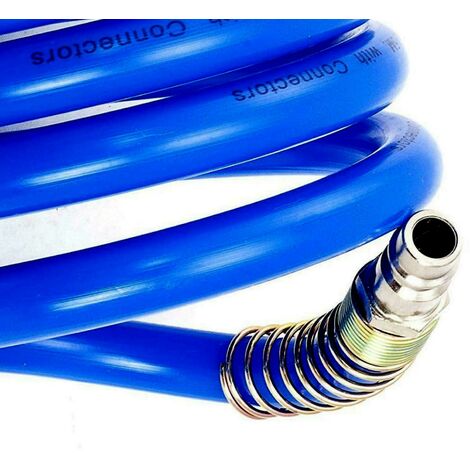TUBO ARIA COMPRESSA SPIRALE 12X8MM 15 METRI FLESSIBILE PER COMPRESSORE  RACCORDO