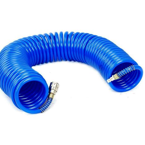 TUBO ARIA COMPRESSA SPIRALE 12X8MM 15 METRI FLESSIBILE PER COMPRESSORE  RACCORDO