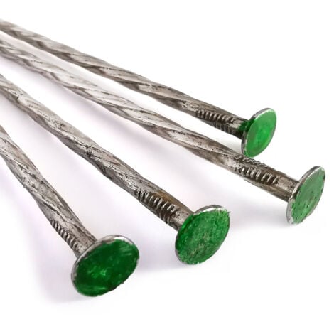 STI Chiodi  Picchetto Verdi in Testa Lunghezza 15cm diametro 4mm testa 10mm Testa Verde pacco 50 pcs chiodo
