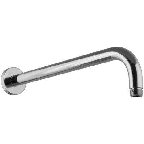 Braccio doccia a muro per soffione in ottone cromato lungo 34 cm mod. Gamma