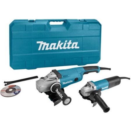 Pack di 2 utensili MAKITA - Smerigliatrice Ø 125 mm 840 W + Smerigliatrice Ø 230 mm 2200 W - In valigetta - DK0053G