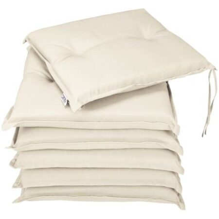 Detex Cuscini Boston coprisedie imbottito set 6 pezzi idrorepellente cucina giardino  Beige