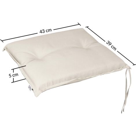 Detex Cuscini Boston coprisedie imbottito set 6 pezzi idrorepellente cucina giardino  Beige