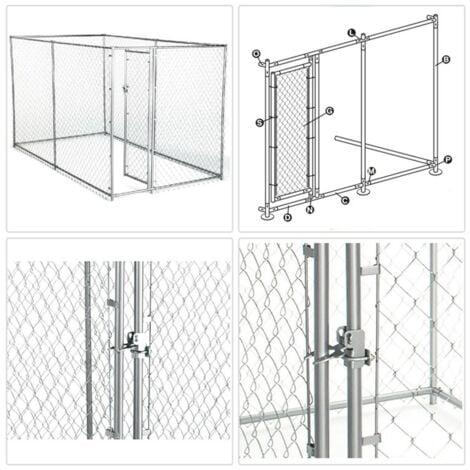 Bc-elec - RA-D22 Parco per cuccioli 2x2x1.2m, recinto per cani, canile all'aperto, recinto per cani