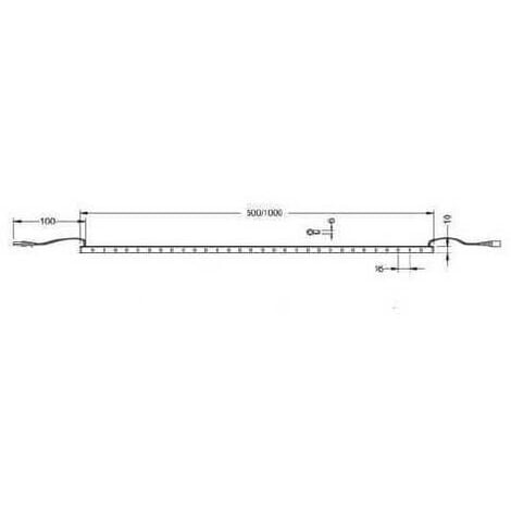 Impermeabile striscia di LED bianco neutro 50cm + offerto trasformatore