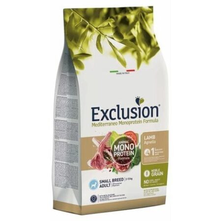 Exclusion Mediterraneo Noble Grain Cane Adulto Small, Agnello 500gr
