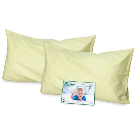 COPPIA federa PEDRO per LETTINO bambino CM. 40X60 TUTTI I COLORI Giallino