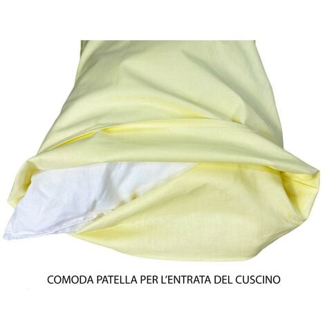 COPPIA federa PEDRO per LETTINO bambino CM. 40X60 TUTTI I COLORI Giallino