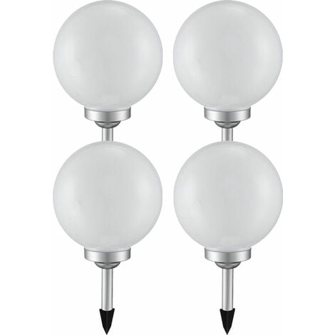 Set di 4 lampade a LED per esterni da giardino a energia solare con attacco a terra, luci da cortile, illuminazione per prato