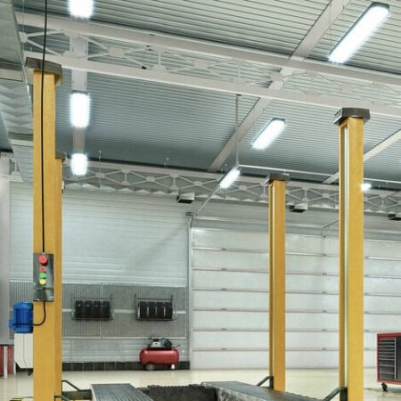 Set di 6 lampade per vasche a LED luce diurna magazzini plafoniere garage faretti officina