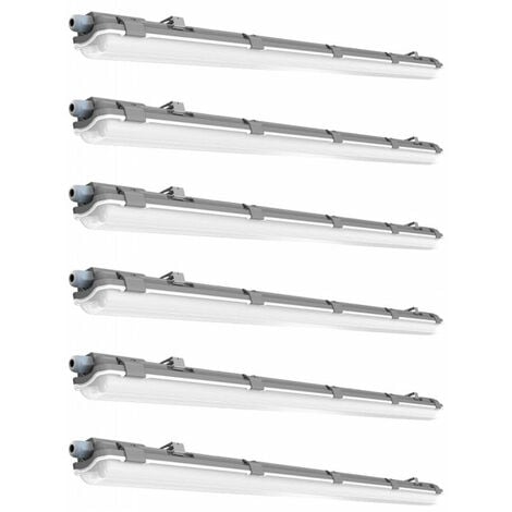 Set di 6 lampade per vasche a LED luce diurna magazzini plafoniere garage faretti officina
