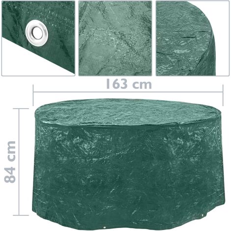 PrimeMatik - Copertura protettiva impermeabile per tavolo da giardino 163x84cm