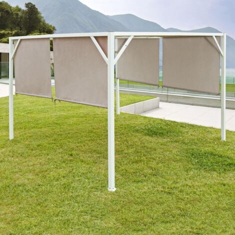 Telo di Ricambio per Gazebo Slide 3x4 Metri Colore Tortora