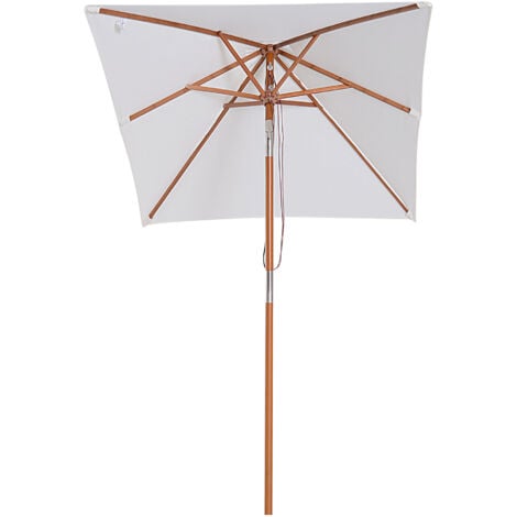 Outsunny Ombrellone da Giardino Inclinabile 2x1.5m, Beige