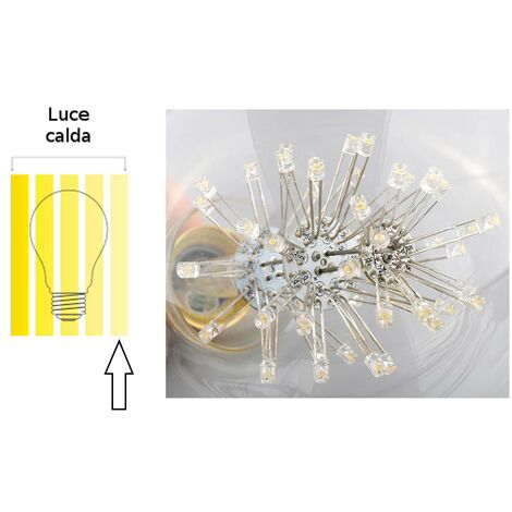 Lampadina led prisma 3W luce calda 2700k attacco E27 stella luminosa BTL-014