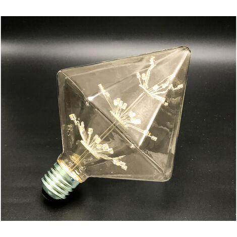 Lampadina led prisma 3W luce calda 2700k attacco E27 stella luminosa BTL-014