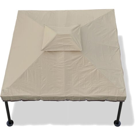 Gazebo da giardino quadrato 3x3 mt con tende e zanzariera