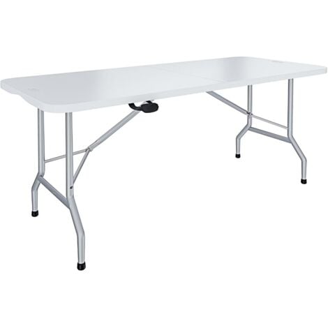 Tavolo Pieghevole in plastica HDPE 180x75 Rettangolare Cilvani