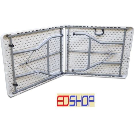 Tavolo Pieghevole in plastica HDPE 180x75 Rettangolare Cilvani