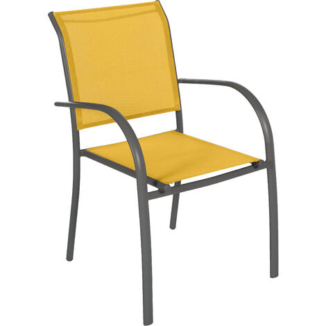 SEDIA MOD. PIAZZA ANTRACITE E TEXTILENE GIALLO