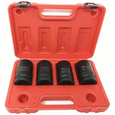 Kit 4 Bussole Ad Impatto Per Avvitatore Pneumatico Da 1  Boccole 32 33 34 36 Mm